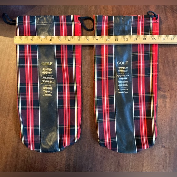 Red Plaid Wine Bags/Travel Bags (2) - Picture 7 of 7